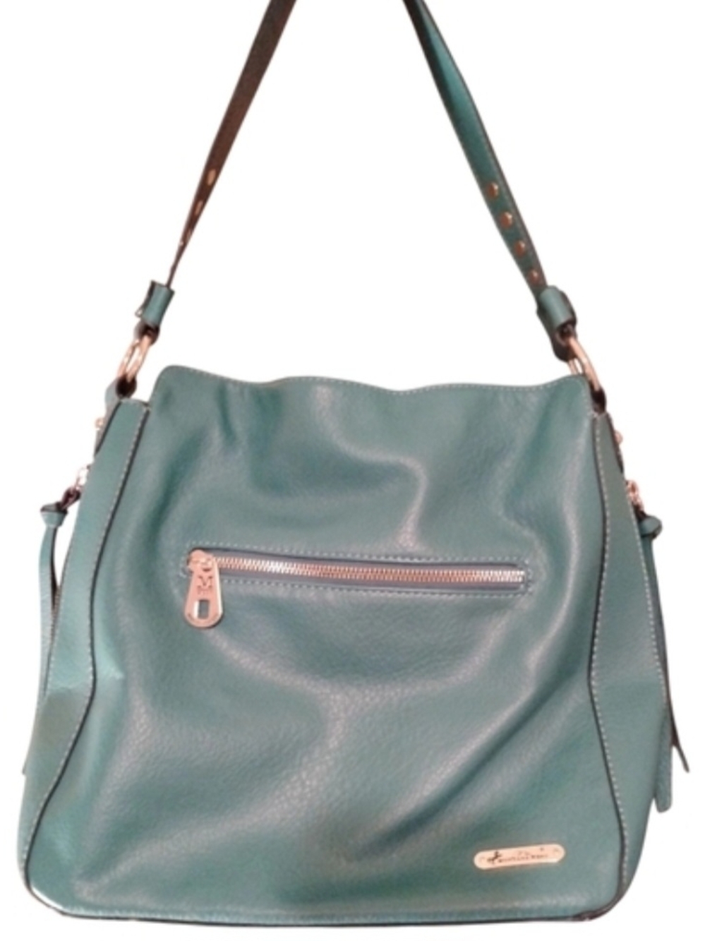 Montana West Teal Studded Shoulder Bag - Picture 3 of 15
